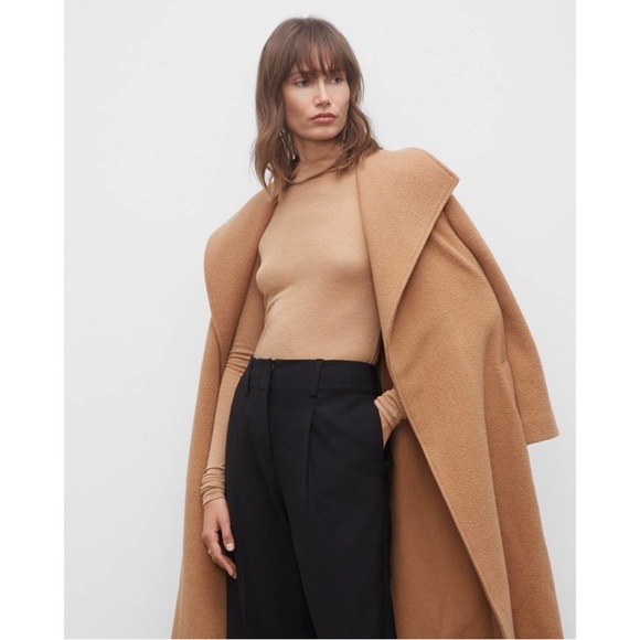 Pristine Club Monaco Camel Heather wool blend JULIE turtleneck Size: Medium - Picture 6 of 11